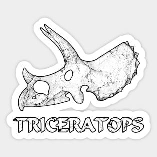 Triceratops Fossil Sticker